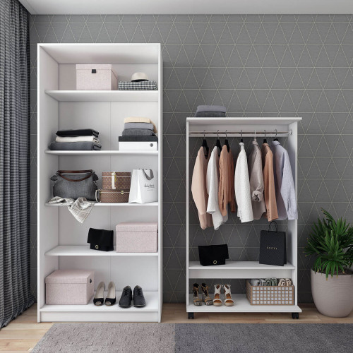 Фото білої гардеробної стійки Д2 ДОРОС (DOROS) в інтер'єрі 