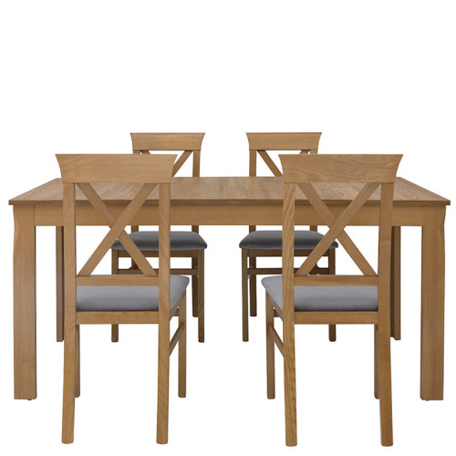 Фото обеденного стола BERGEN STO/160 BRW в комплекте со стульями BERGEN