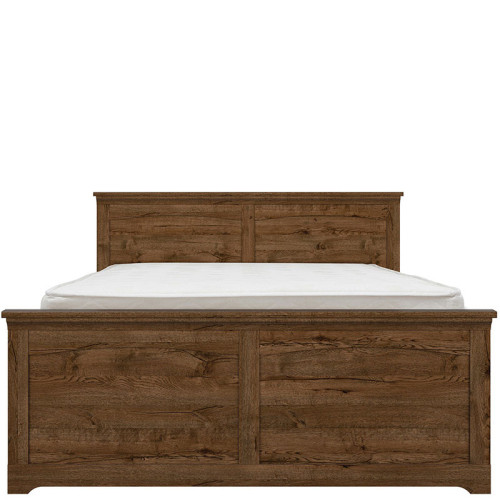 Фото кровати PATRAS LOZ/160 BRW с матрасом - вид спереди