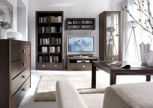 Фото комоду КОЕН KOM4S Гербор венге магія в інтер'єрі вітальні