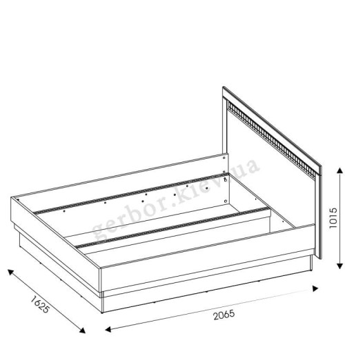 Фото кровати DORIAN DN14/140 SP BOGFRAN – схема с размерами