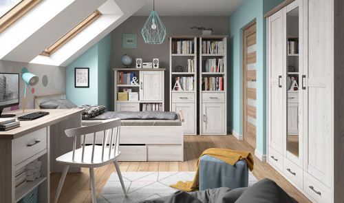 На фото шкаф LUCA JUZI SZF3D3S BRW в детской