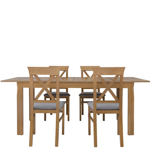 Фото стульев BERGEN BRW в комплекте со столом STO/160 BERGEN в разложенном виде