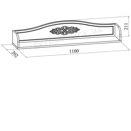 Фото полки БЕЛЛЬ АС-50 Санти - размеры