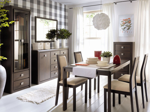 Фото комоду КОЕН KOM2D4S Гербор венге магія в інтер'єрі їдальні