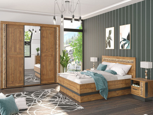 Фото кровати DORIAN DN14/180 SP BOGFRAN в интерьере спальни