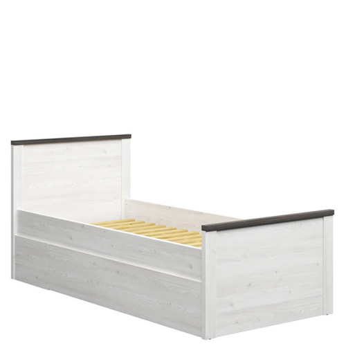 Фото ліжка HESEN LOZ/90 BRW модрина sibiu світла / сосна larico з шухлядою