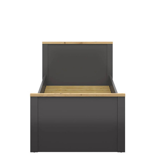 Фото ліжка HESEN LOZ/90 BRW графіт / дуб артизан