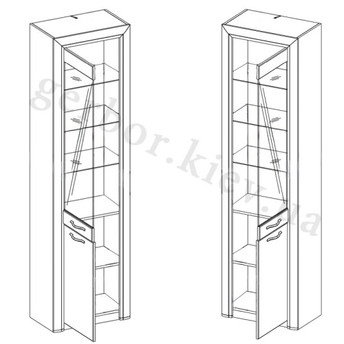 Фото вітрини SAPORI 1D1W MEBELBOS – схема наповнення