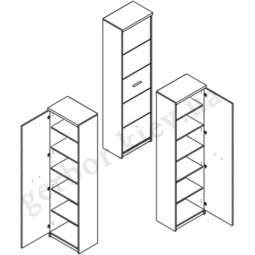 Фото пеналу ШАНТАЛЬ REG1D Гербор – схема наповнення