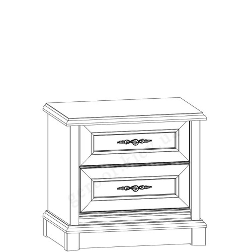 Фото спальні СОНАТА НЬЮ Гербор – схема приліжкової тумбочки