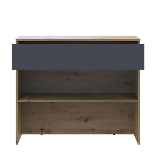 Фото тумби для взуття СПЛІТ ДОРОС (DOROS) дуб артизан / графіт – вигляд спереду наповнення