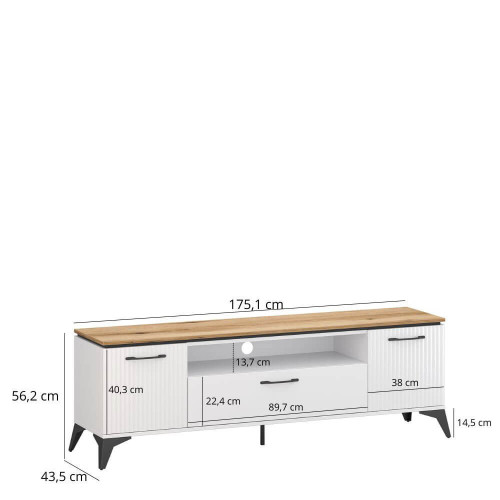 Фото тумби ТВ VELUTTO 2D1S/170 MEBELBOS – розміри