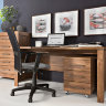 Фото письменного стола GENT BIU/160 BRW дуб стирлинг в комплекте мебели для кабинета