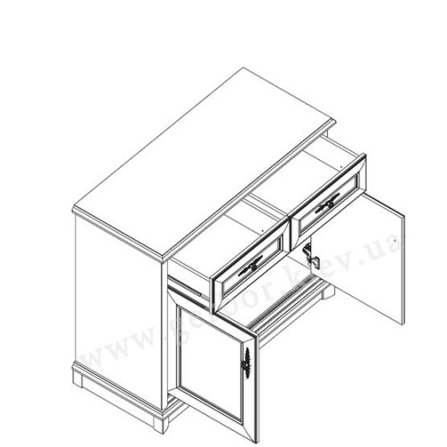 Фото комоду 2D2S Соната Гербор – схема наповнення