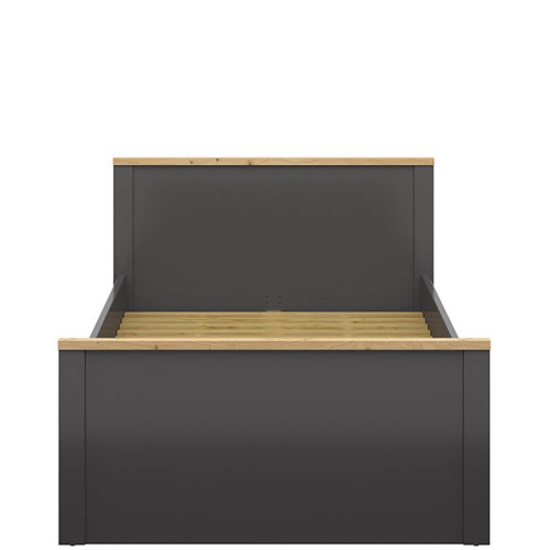 Фото ліжка HESEN LOZ/120 BRW графіт / дуб артизан