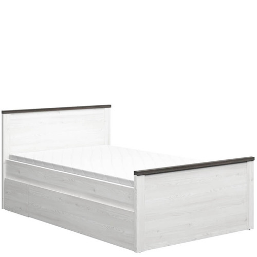 Фото ліжка HESEN LOZ/120 BRW модрина sibiu світла / сосна larico з шухлядою та матрацом