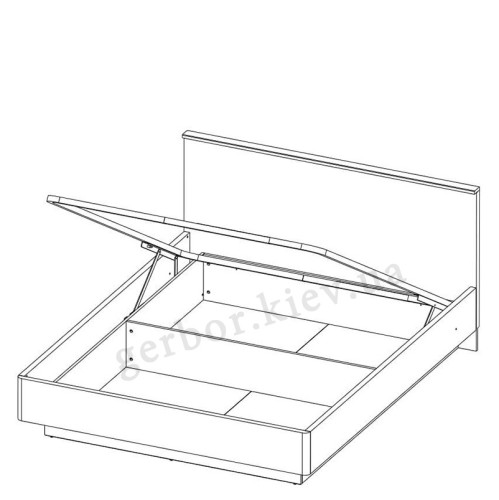 На фото схема кровати 160 с подъемным механизмом JAGGER MEBELBOS