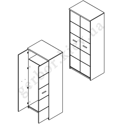 Фото шафи ШАНТАЛЬ SZF2D Гербор – схема наповнення