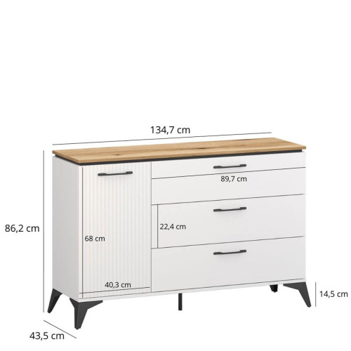 Фото кабінету VELUTTO MEBELBOS – розміри комода