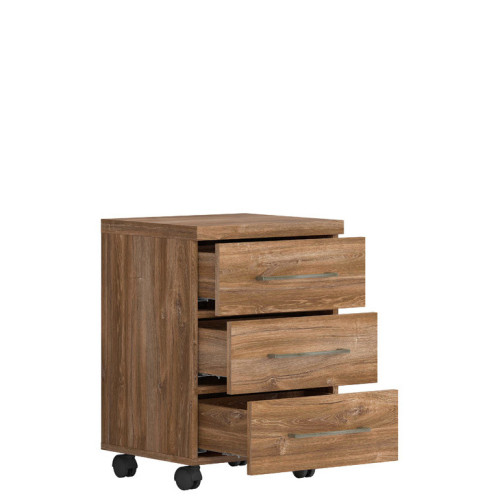 Фото наполнения тумбы мобильной GENT KON3S/6/4 BRW дуб стирлинг