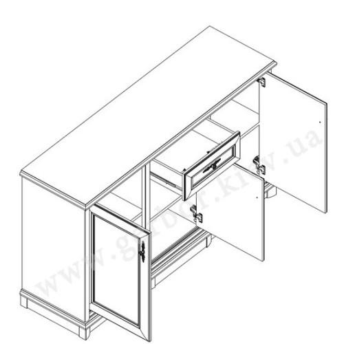 Фото наповнення комоду 3D1S Соната Гербор