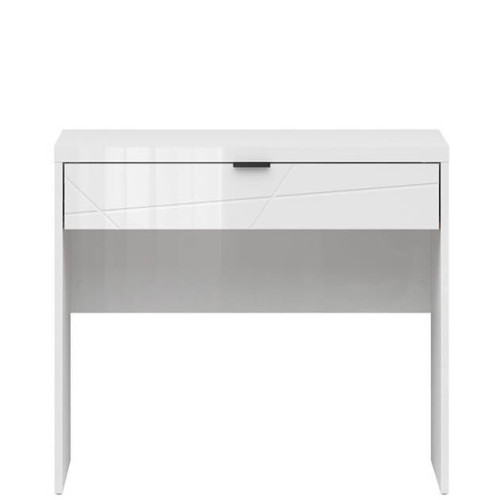 Фото туалетного столика FORN TOL1S BRW белый глянец – вид спереди