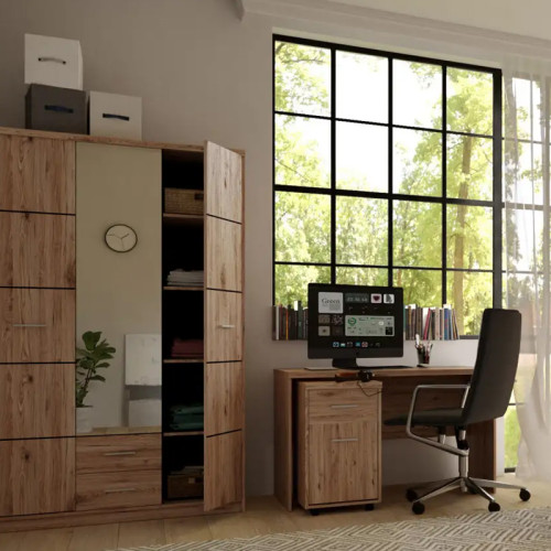 Фото шафи із дзеркалом ШАНТАЛЬ SZF3D2S Гербор в інтер'єрі