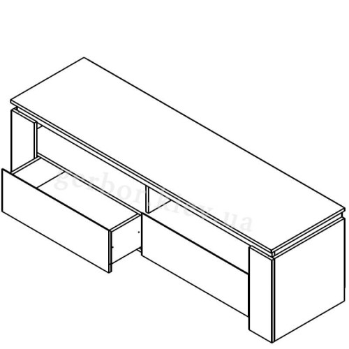 Фото тумби під телевізор ТОМАС RTV160 ГЕРБОР – схема наповнення