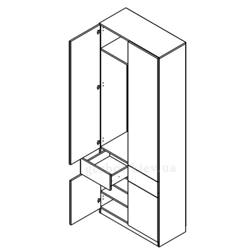 Фото схеми наповнення шафи ВЕРТО SZF4D2S Гербор