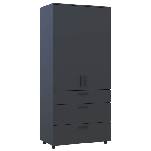 Фото шафи ТОРН 2 ДСП/3Ш полиці ДОРОС (DOROS) антрацит – вигляд збоку