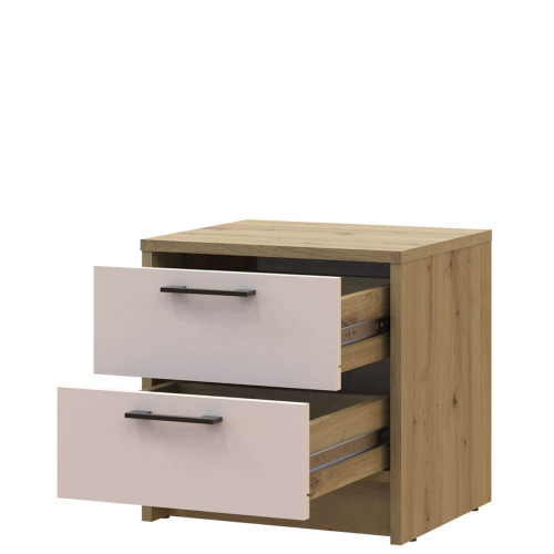 Фото приліжкової тумбочки РОНДІ 2Ш ДОРОС (DOROS) дуб артизан / кашемір  – наповнення