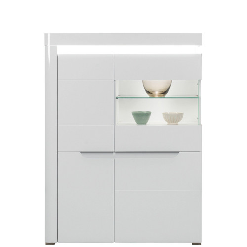 Фото витрины IRMA IM5 BOGFRAN белый / белый глянец с белой вставкой