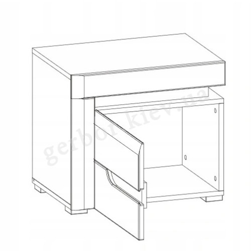 Фото наполнения прикроватной тумбы IRMA IM17 BOGFRAN