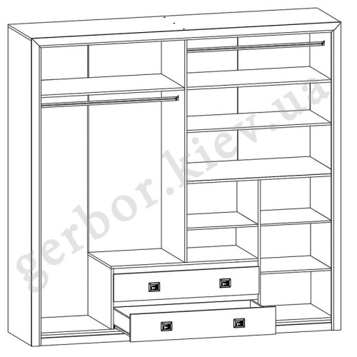 Фото шафи КОЕН SZF4D2S Гербор - схема наповнення