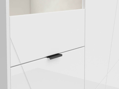 Фото витрины FORN REG2D1W BRW белый глянец – ручка