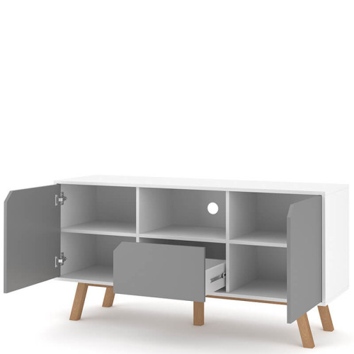 Фото наполнения тумбы ТВ TOKIO VIVALDI TK1 белый / серый