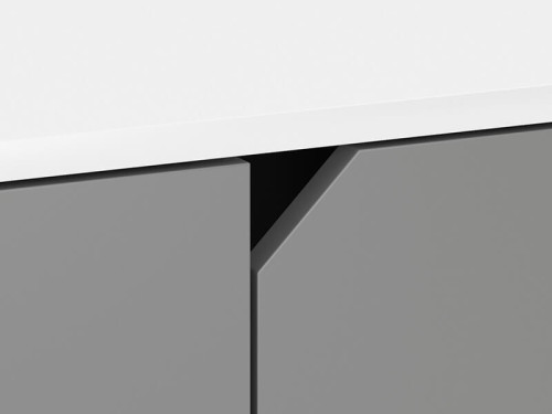 Фото среза для открывания тумбы ТВ TOKIO VIVALDI TK1 белый / серый