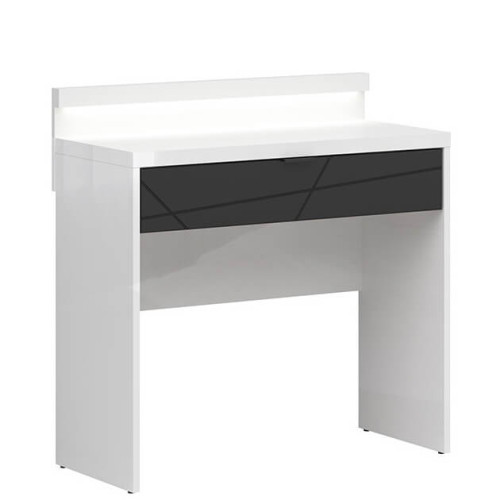 Фото туалетного столика с подсветкой FORN TOL1S+OSW BRW белый глянец / черный