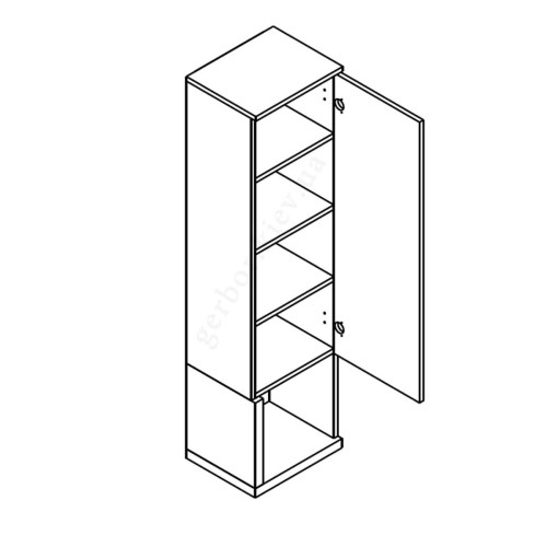 Фото вітальні НОРД Гербор – схема наповнення навісного пеналу