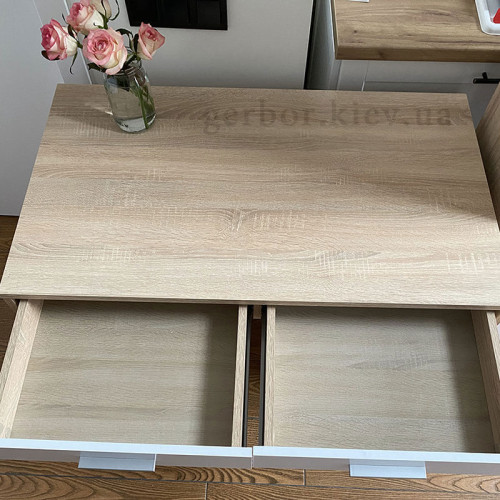 Фото письмового столу BIU2S НЕПО Гербор дуб сонома / німфея альба від покупця – стільниця