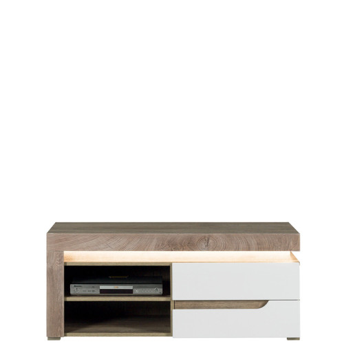 Фото тумбы ТВ IRMA IM1 BOGFRAN дуб / белый глянец