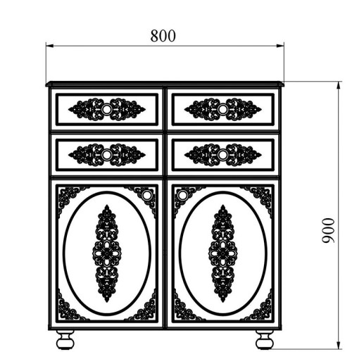 Фото комода БЕЛЛЬ АС-18 Санти - схема