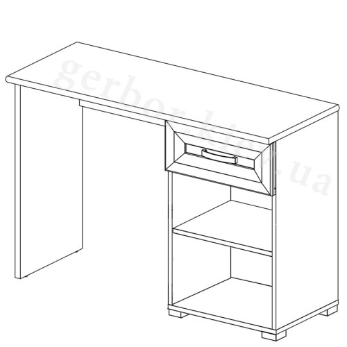 Фото туалетного столика МАРКУС TOL1D1S БРВ (ВМК) – схема наповнення