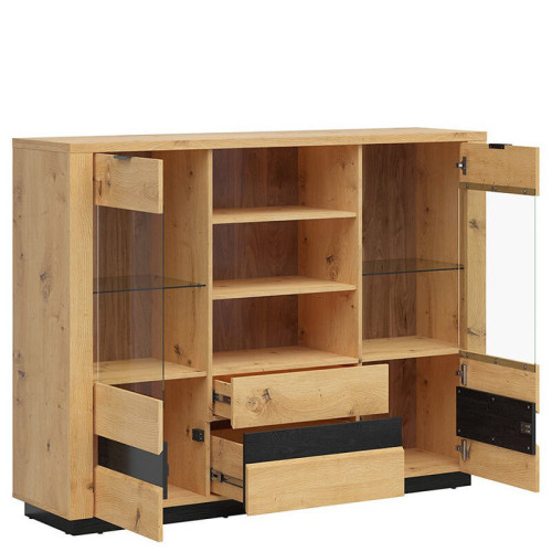 Фото буфета OSTIA KOM2W2S BRW – наполнение