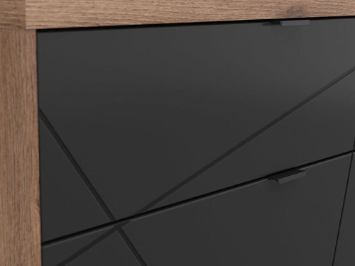 Фото тумбы под телевизор FORN RTV2S BRW дуб делано темный / черный – ручки