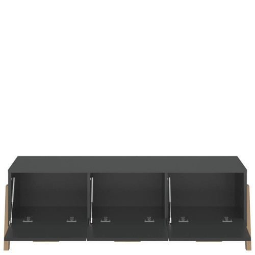 Фото вітальні BELLE ВМВ антрацит – наповнення тумби ТВ