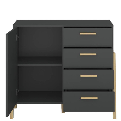 Фото вітальні BELLE ВМВ антрацит – наповнення комоду