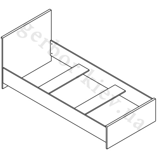 Фото ліжка ШАНТАЛЬ LOZ90 (каркас) Гербор – схема