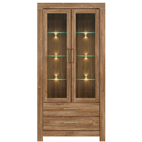 Фото витрины GENT REG2W2S/20/10 BRW в цвете дуб стирлинг